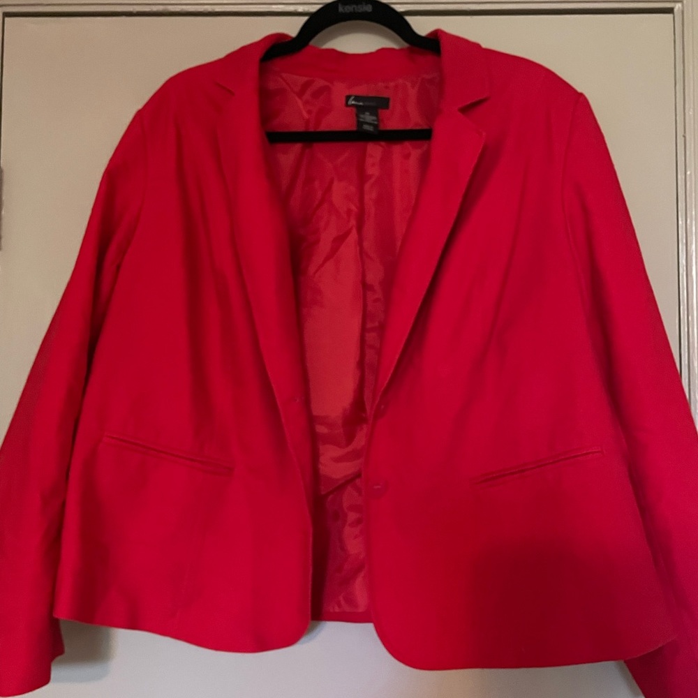 Lane Bryant red plus blazer